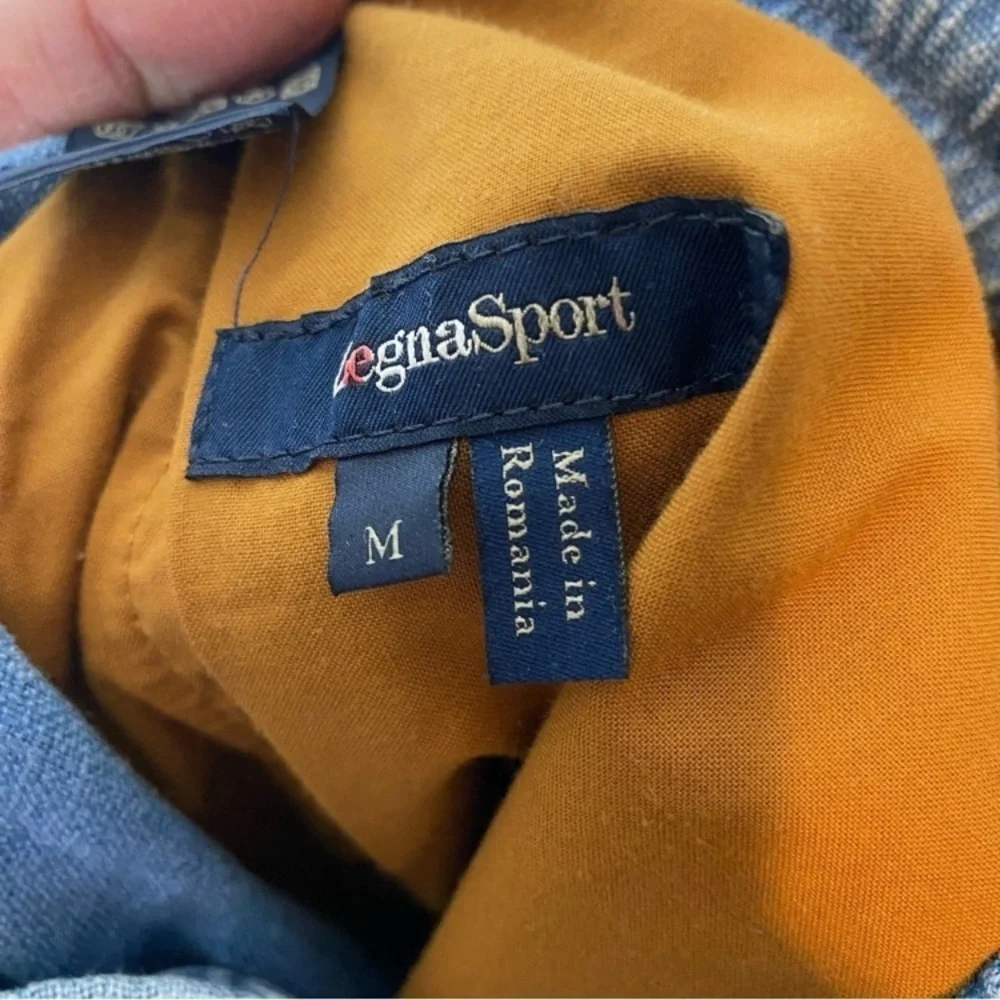Ermenegildo Zegna Sport Sz M Men Flax Linen Blue Pants